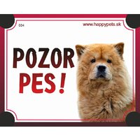 Tabuľka Pozor Pes - chow chow